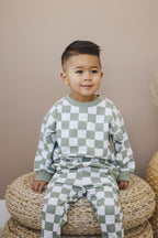 Organic Cotton Checkered Jogger Set - more colors