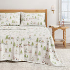 Turkish Cotton Flannel Sheet Set - Elevated Holiday Collection Yuletide Gnomes