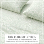 Turkish Cotton Flannel Sheet Set - Winter Floral Collection