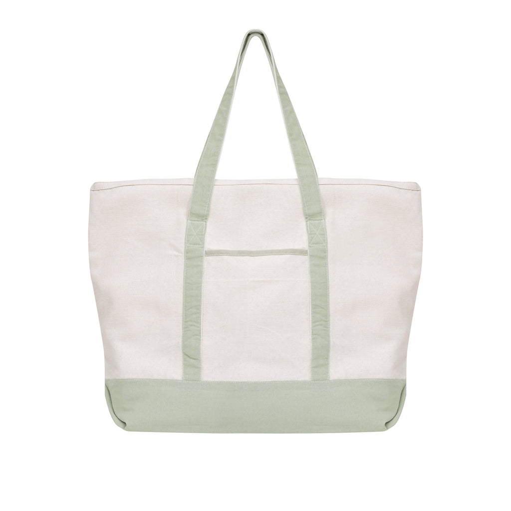 Extra Large Canvas Tote Sage Green
