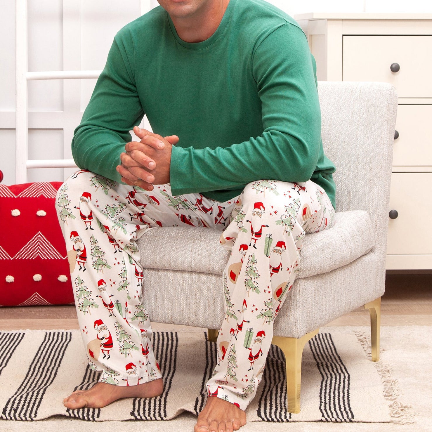 Christmas Santa Bamboo Adult Pajama Pants