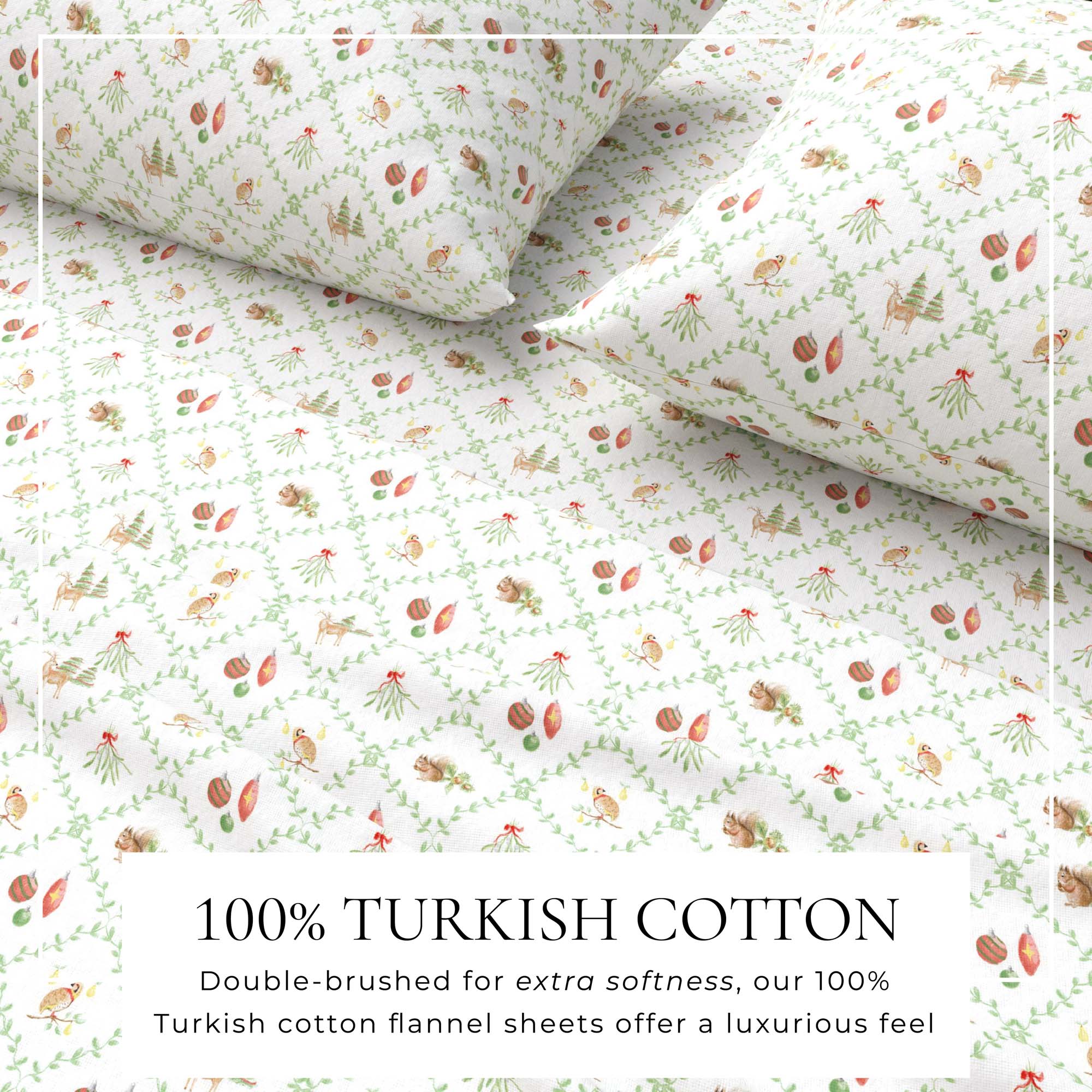 Turkish Cotton Flannel Sheet Set - Elevated Holiday Collection