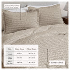 100% Cotton Honeycomb Waffle Duvet Set - Mattea Collection